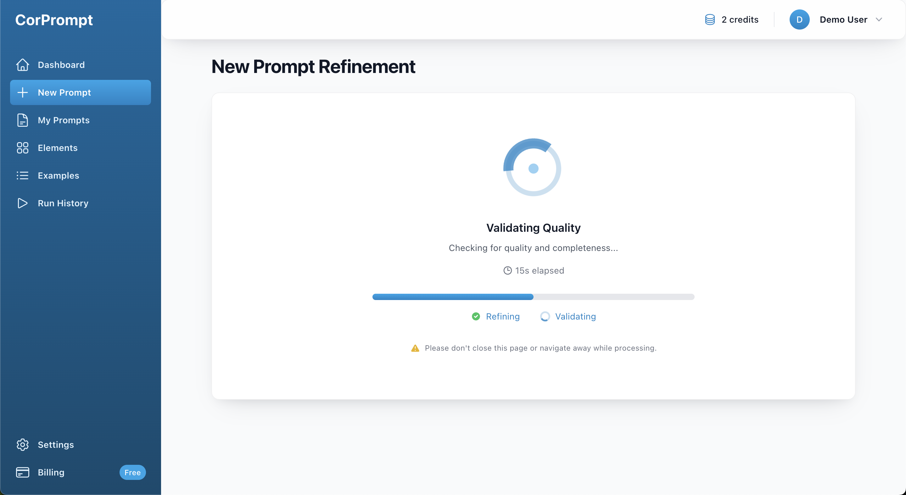 Prompt Refinement Process